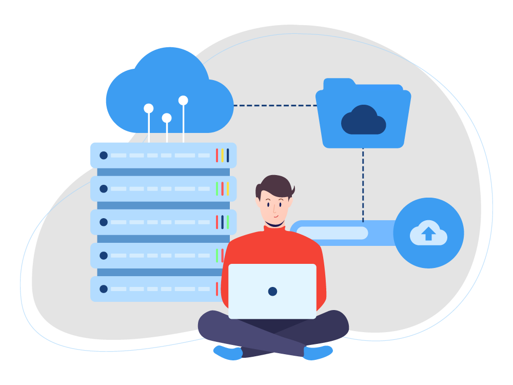 Person Backing Up Everything to the Cloud